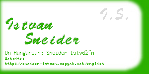 istvan sneider business card